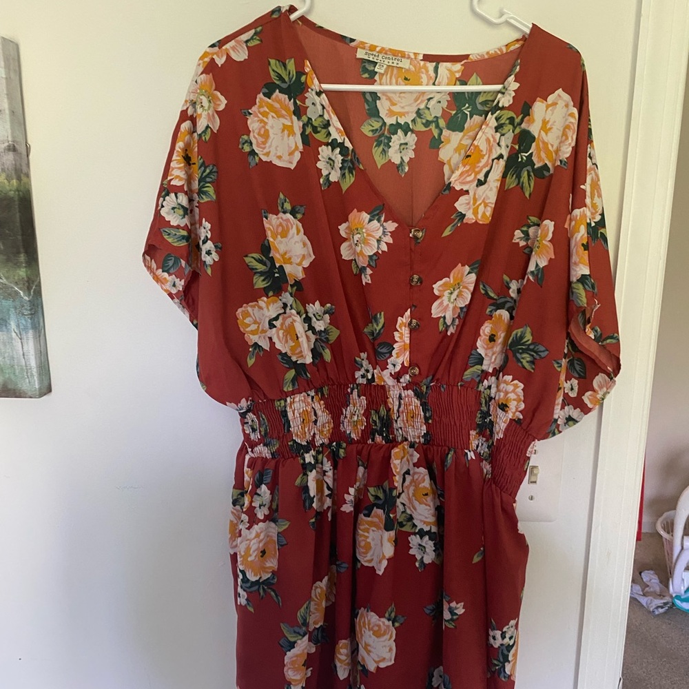 Floral stretchy dress
